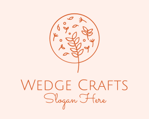 Organic Leaf Embroidery logo design