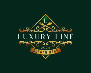 Luxury Spoon Fork Restaurant logo design