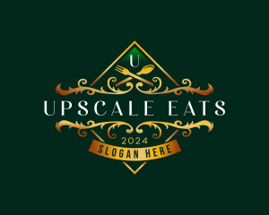 Luxury Spoon Fork Restaurant logo design