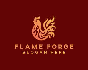 Flame Chicken Grill logo design