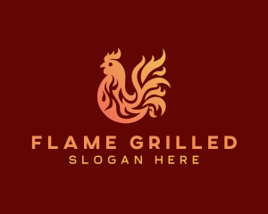 Flame Chicken Grill logo design