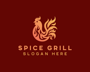 Flame Chicken Grill logo design