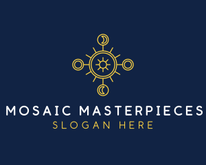 Minimalist Astrology Moon Star logo design