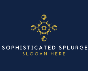 Minimalist Astrology Moon Star logo design