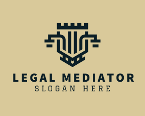 Law Scale Shield logo design