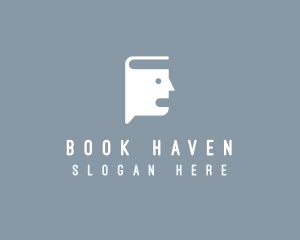 Book Chat Head logo design