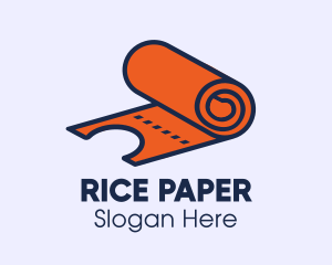 Orange Ticket Roll logo design