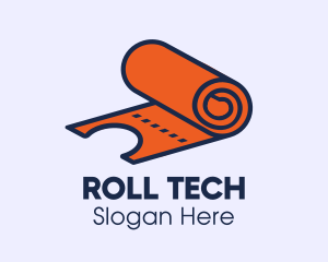 Orange Ticket Roll logo design