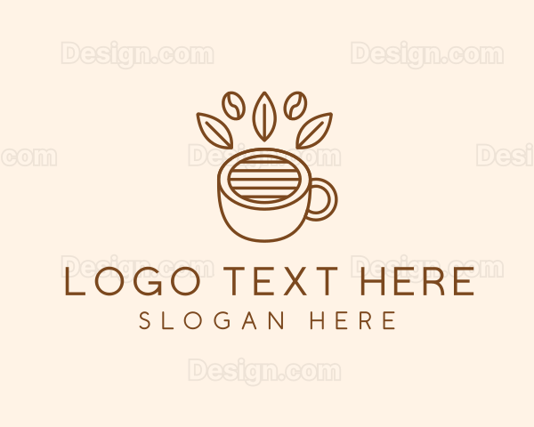 Coffee Cup Cafe Bean Logo