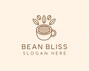 Coffee Cup Cafe Bean logo design