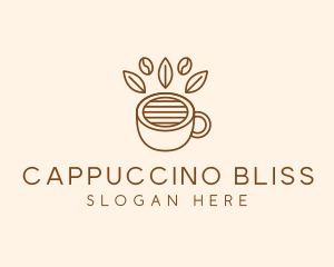 Coffee Cup Cafe Bean logo design