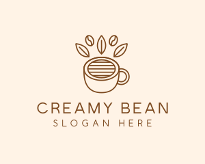 Coffee Cup Cafe Bean logo design