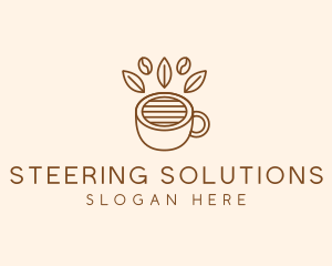 Coffee Cup Cafe Bean logo design