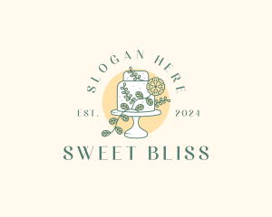 Floral Cake Baking logo design