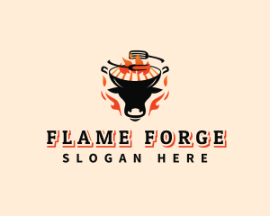 Beef Grill Barbecue logo design