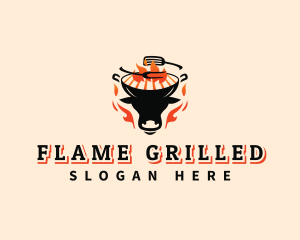 Beef Grill Barbecue logo design