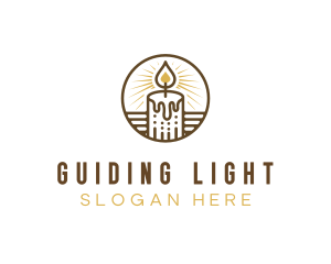 Candle Light Flame logo design