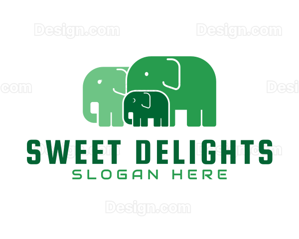 Green Elephant Herd Logo