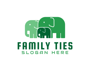 Green Elephant Herd logo design