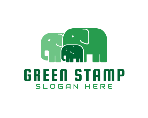 Green Elephant Herd logo design