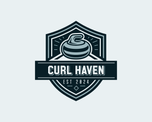 Curling Varsity League logo design