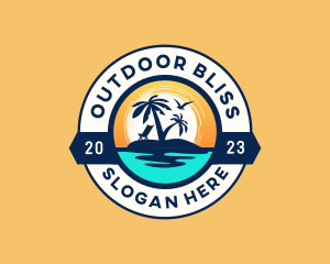 Tropical Island Beach logo design