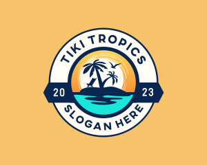 Tropical Island Beach logo design