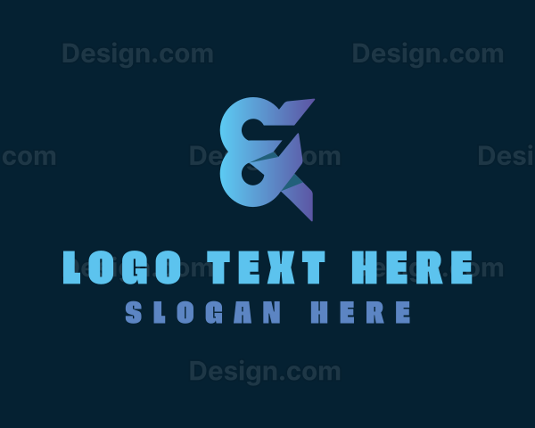 Gradient Bold Ampersand Logo