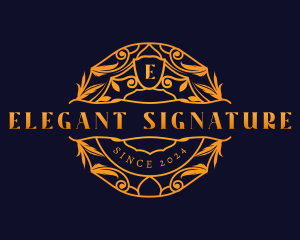 Elegant Ornamental Crest logo design