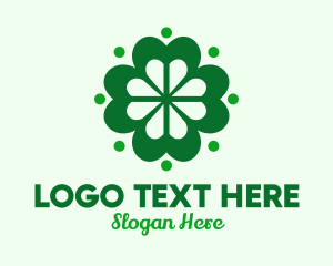 Green Lucky Clover logo