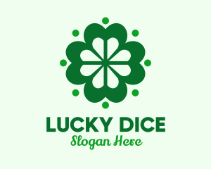 Green Lucky Clover logo design