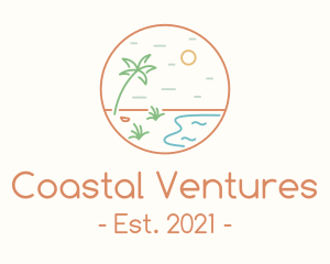 Tropical Seaside Shore logo design