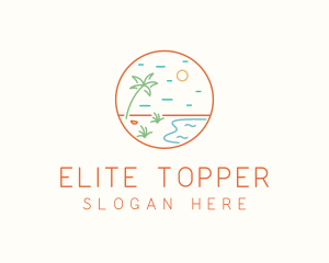 Tropical Seaside Shore logo design