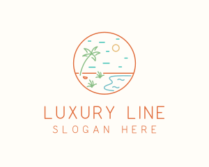 Tropical Seaside Shore logo design