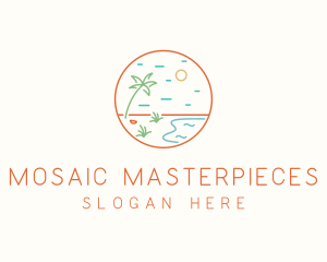 Tropical Seaside Shore logo design