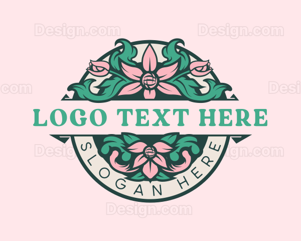 Floral Ornament Garden Logo