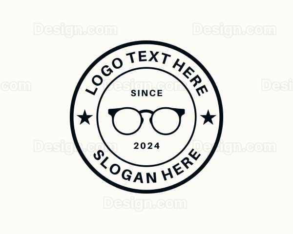 Eyeglass Fashion Emblem Logo