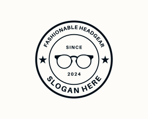 Eyeglass Fashion Emblem logo design