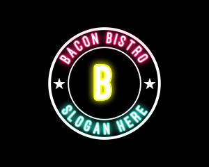 Neon Star Bistro Pub logo design