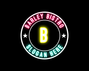 Neon Star Bistro Pub logo design