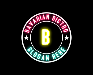 Neon Star Bistro Pub logo design