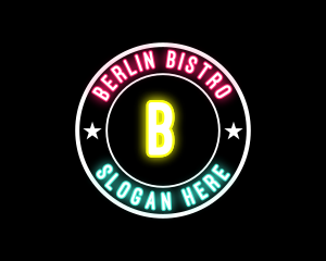 Neon Star Bistro Pub logo design