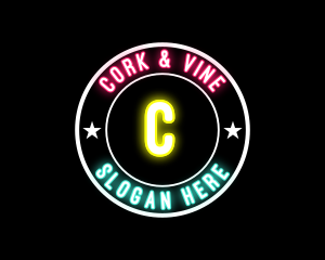 Neon Star Bistro Pub logo design