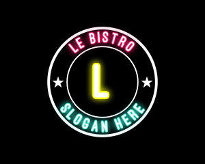 Neon Star Bistro Pub logo design