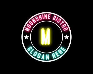 Neon Star Bistro Pub logo design