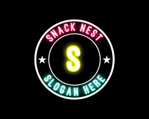 Neon Star Bistro Pub logo design