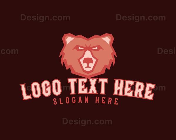 Angry Grizzly Bear Logo