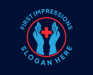 Medical Nursing Gloves logo design