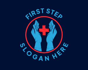 Medical Nursing Gloves logo design