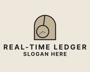 Time Clock Pendulum logo design